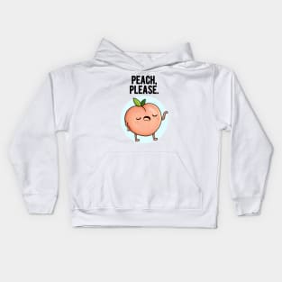 Peach Please Sassy Fruit Pun Kids Hoodie